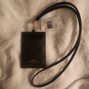 NWT Coach lanyard and ID set